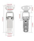 Mini Stainless Steel Toggle Latch Catch Set, 4 Or 10 Pack, dimensions shown for spring-loaded chest box door latch