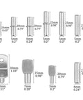 100 Piece Shelf Pins And Pegs Assortment For Wood Shelves And Cabinets 10 Styles With 5mm And 6mm Diameters In 16mm 20mm 25mm Lengths