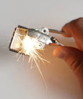 Triple Flint Torch Striker Kit With Six Replacement Flints for Welding and Cutting, sparking igniter in use
