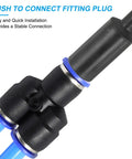 1/4 Inch Push To Connect Fitting Plug 10 Pack Blanking Plugs Cap Style For Pneumatic Air And Water Lines, close-up view