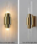 Sleek Modern Wall Sconce Lights With Heavy Duty Stainless Steel Build Top Shelf Indoor Outdoor Up Down Led Wall Lamp For Bedroom Living Room Bathroom Decor That Drops A Fresh Real Deal Vibe On Your Walls, illuminated side view.