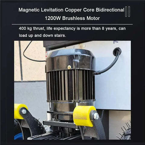 Magnetic Levitation Copper Core 1200W Brushless Motor for This Bad Ass Electric Stair Climber Is A Total Game Changer For Moving Heavy Gear.