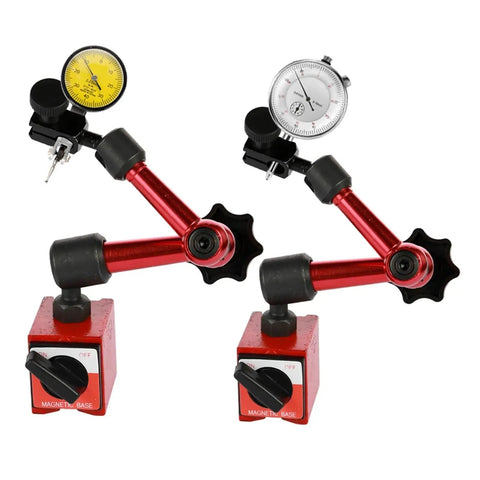 Dial Indicator Magnetic Holder And Bore Gauge Kit For Precision Measurements, 0-0.8mm Range, with magnetic base and dial gauges