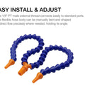 Quarter Inch PT Male Thread Y Shape Coolant Hose With Dual 3Mm Round Nozzles Eleven Point Eight Inch Flexible Plastic Pipe