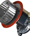 High Output Draft Inducer Furnace Motor Replacement For Carrier Systems, 65230 with metal fan and orange gasket.