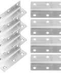 Eight Piece Stainless Steel Corner Brackets For Furniture 90 Degree L Shaped Braces Built Tough For Wood Cabinets Heavy Duty Flat Angle Brackets