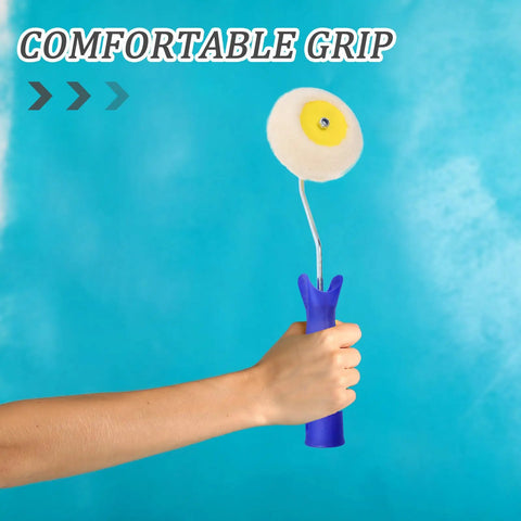 Double Head Paint Roller Brush With Portable Corner Design For Drywall Painting Delivers A Flawless Streak Free Finish held with comfortable grip.