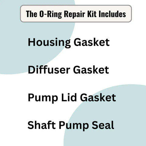 Hayward Super Pump Gasket Seal O Ring Repair Kit with housing, diffuser, pump lid gaskets, and shaft pump seal list
