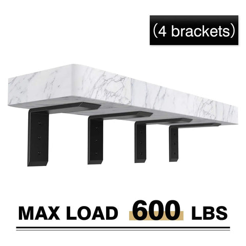 Beefy Heavy Duty Countertop Support Brackets Set Of 4, 6 By 8 Inch Metal Corbels For Bar Tops And Kitchen Islands, Holds 600 Lbs