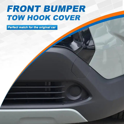 Front Tow Hook Cover For Toyota Corolla Cross 2022 2023 Left Driver Side Matte Black Direct Replacement displayed on bumper