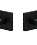 Heavy Duty Dummy Lever Door Handles Pack Of 2 Slim Square Non Turning Single Side Pull For Closet Or French Doors With Iron Black Finish