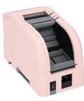 Electric Automatic Tape Dispenser And Ribbon Cutter Machine Featuring Smart Auto Sensor For 6 To 60 Mm Tape side view with storage compartment.