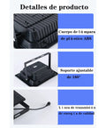 JUDYSSY Solar Led Flood Light, Ip67 Waterproof Outdoor Light Villa, Garden Lig, White, 300W EU product body made of ABS plastic