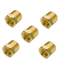 Legines NPT reducing bushings, 3/8 in male to 1/4 in female, hex-head brass pipe fittings, pack of 5