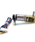 Mini Micro Metal Encoder Gear Motor For Robotics 3V 6V 12V N20 Type DC Reduction Drive With Encoder shown with wires
