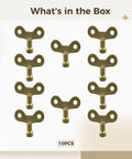 Thinking Process: 10-piece solid brass faucet key set, 6mm water valve tools shown in box