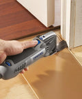 Dual Interface 2 Inch Wood Drywall And Plastic Oscillating Multi Tool Flush Cut Blades Pack Of 4, Heavy Duty Quick Clean Cuts For Demolition, Renovation, And Craft Projects, No Adapter Needed on oscillating tool trimming flooring