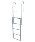 Sliding Dock Ladder 5 Steps No Fuss, Sturdy Aluminum Welded Build, Easy Assembly With Common Tools, Keeps a Permanent Mount Yet Removable From the Water, Minimal Boat View Obstruction, Durable Hardware, Backed by a Two Year Warranty, 5-step aluminum dock ladder