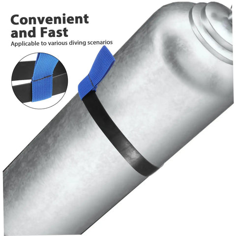 Neoprene Scuba Tank Belt With Secure Hold For Dive Gear Grab And Go Comfort Tank Holder Strap on metal tank.