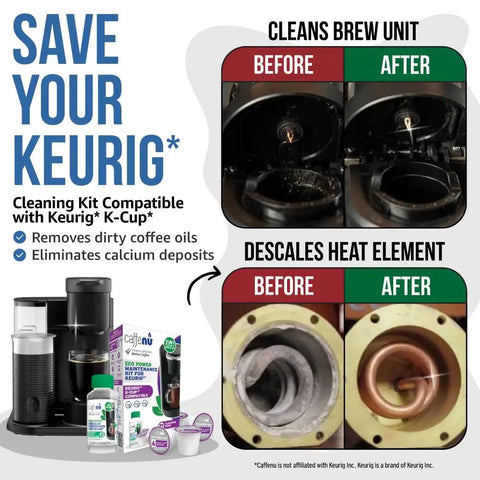 Compatible Descaling Solution And Cleaner Pods For Keurig Machines, Removes Limescale, Cleans Pod Area, Delivers Better Tasting, Hotter Coffee, Includes Four Uses Of Descaler And Cleaner