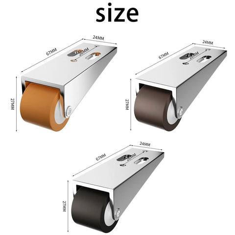 Tough As Nails Vertical Track Roller With Durable Rubber Caster dimensions showing steel housing and rubber wheel for smooth sliding door operations.