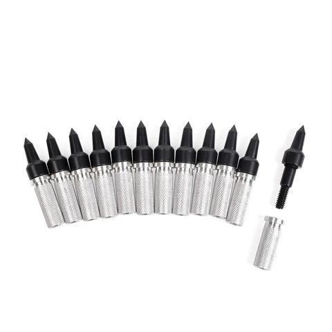 12 Pack Pro Grade Aluminum Arrow Inserts For ID 7.6mm Carbon Arrows And Crossbow Tips, 8-32 Thread, 22mm Length, 10 Grain Per Insert