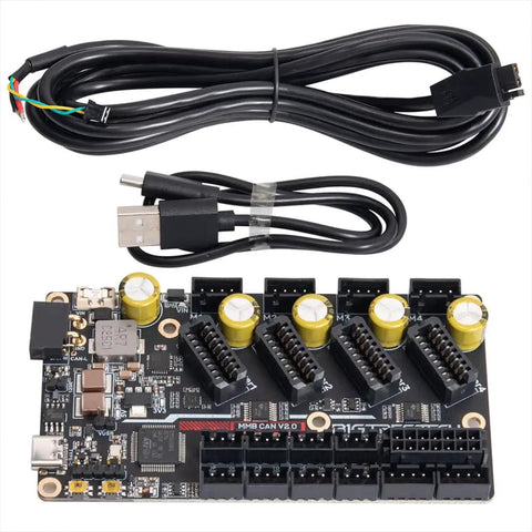 ERCF V2 Eight Color Multi Material Upgrade Kit For Voron 2 4 3D Printer With Klipper Firmware Automatic Filament Switch Cartridge Feeder System For A No Sweat Creative Grind mainboard with connectors and cables