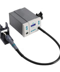 Pro Grade 1000W Hot Air Rework Station with Intelligent Digital Display, heat gun, and nozzle holder, for phone PCB repair.