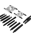 Kick Ass 5 Ton Bearing Puller Set 12pcs Bar Type Separator And Splitter Kit For Removing Bearings On ATV And Snowmobile Engines Pulling Flywheels Smoothly While Doing Pro Repair Work That Makes Any Job Look Totally Sick All Day Long. 12-piece steel puller set with bars and separator heads