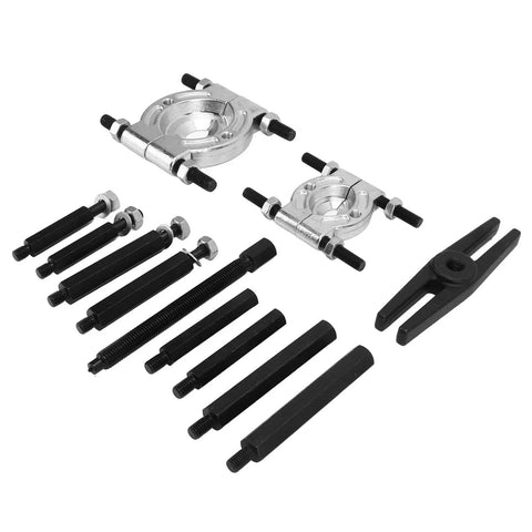 Kick Ass 5 Ton Bearing Puller Set 12pcs Bar Type Separator And Splitter Kit For Removing Bearings On ATV And Snowmobile Engines Pulling Flywheels Smoothly While Doing Pro Repair Work That Makes Any Job Look Totally Sick All Day Long. 12-piece steel puller set with bars and separator heads