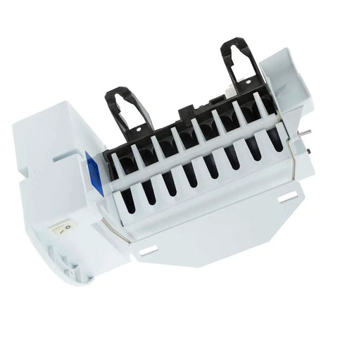 Ice Maker Replacement Kit For GE Refrigerators WR30X10061 With Complete Assembly And End Mounted Fill Cup, Power Cords, 4 And 6 Pin Plugs
