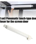 Touch Activated Pneumatic Door Closer For Screen Doors With Built In Buffer No Sweat Install Easy Button Trigger Smooth Quiet Close