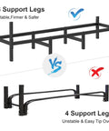 Comparison of Heavy Duty Firewood Rack For Indoor And Outdoor Use with 8 vs 4 support legs showing stability differences