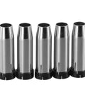 5 Pack Gas Nozzle Replacement Parts For MIG Welding Torch High Temp Resistant Conical Nozzle Easy Install Silver Metal Tip