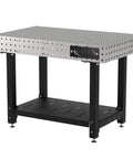 Heavy Duty Welding Fixture Table, 48X30 Inch Precision Workshop Workbench with storage shelf and adjustable levelers.