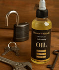Horace Whitlock's 120ml Rugged Industrial Lubricating Oil For Tools And Machinery With Rust Prevention on wooden surface with tools