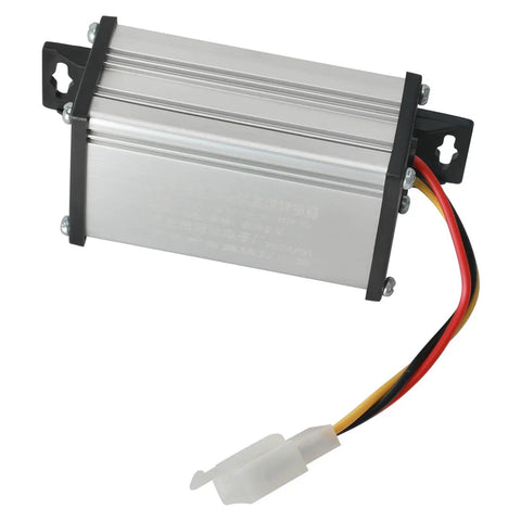 Straight Fire Heavy Duty DC To DC Voltage Converter 36V 48V 60V 72V To 12V 10A Step Down Regulator IP68 aluminum case with wires.