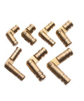 Set of Mini Folded Box Concealed Barrel Hinge Set In Pure Copper For Furniture, Invisible Case Hinges in single-color finish.