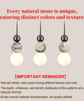 Aolyzmt Natural Alabaster Marble Pendant Light, Modern Cylinder LED Hanging Lamp with various textures and colors.