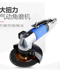 ProGrade Pneumatic Angle Grinder With Heavy Torque And Adjustable Power Dial compact tool with blue grip for precision grinding.