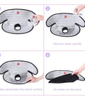 Potty Training Car Seat Protector With Waterproof Liner And 5 Layer Absorbent Pad showing absorption and leak-proof test results