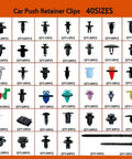 Pro Grade Heavy Duty 1450Pcs Bumper Clips Kit For Land Rover Range Rover Sport I 2005 2013, push retainer clips set