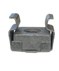 Heavy Duty 12-24 Threaded Cage Nuts For Server Equipment Cabinets 100 Pack Black Oxide Steel snap fastener showing side view detail.