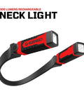 Rechargeable Hands Free Neck Light With 9 Hour Run Time, Four Modes, USB Cord Included, Water Resistant, Ideal For Mechanics, Camping