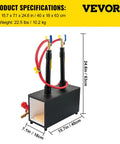 Farrier Forge Furnace With Dual Burners Large Capacity Portable Propane Knife Forge For Metalworking And Blacksmithing dimensions