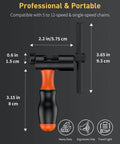 Heavy Duty Bike Chain Breaker Tool For 5 To 12 Speed And Single Speed Chains With Chain Hook And Two Replacement Driving Pins Rivet Remover dimensions and design features