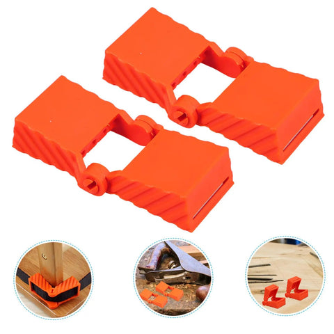 Four Piece Woodworking Strap Clamp Blocks For Quick Fix Belt Clamp Accessories For Secure Stable Fastening In DIY Furniture Projects close-up view