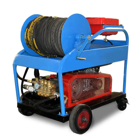 Heavy Duty Industrial Sewer Jetter Machine With High Pressure Pipe Cleaning System for Hydro Jet Drain Clearing and Blockage Removal