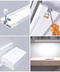 Steps to install Plug In 24 Inch Under Cabinet Light Bar With Wave Sensor, showing assembly, installation, and power connection.