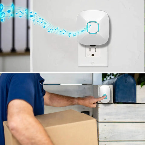 Super Loud Long Range Waterproof Wireless Doorbell Kit With 36 Chimes And Adjustable Volume, 1000 Feet Operating Range, Crystal Clear Sound And LED Flash Alerts, Built For Home Use, Dustproof And Easy Clean, Includes One Receiver And One Door Button